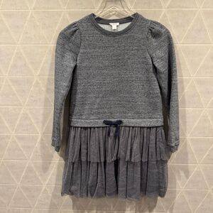Crewcuts girls gray tulle dress L